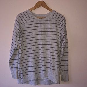 Stripped grey and light grey long sleeve